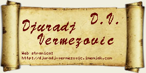 Đurađ Vermezović vizit kartica
